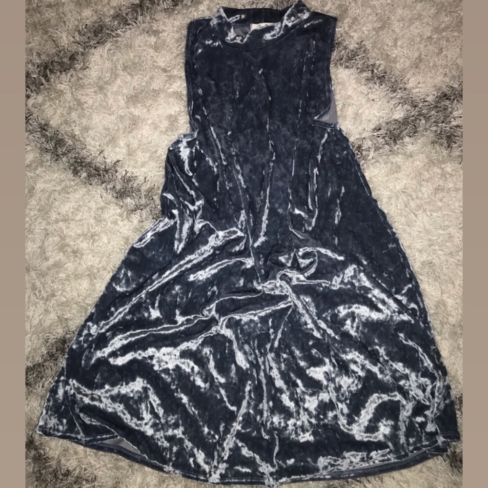 Blue Velvet Dress